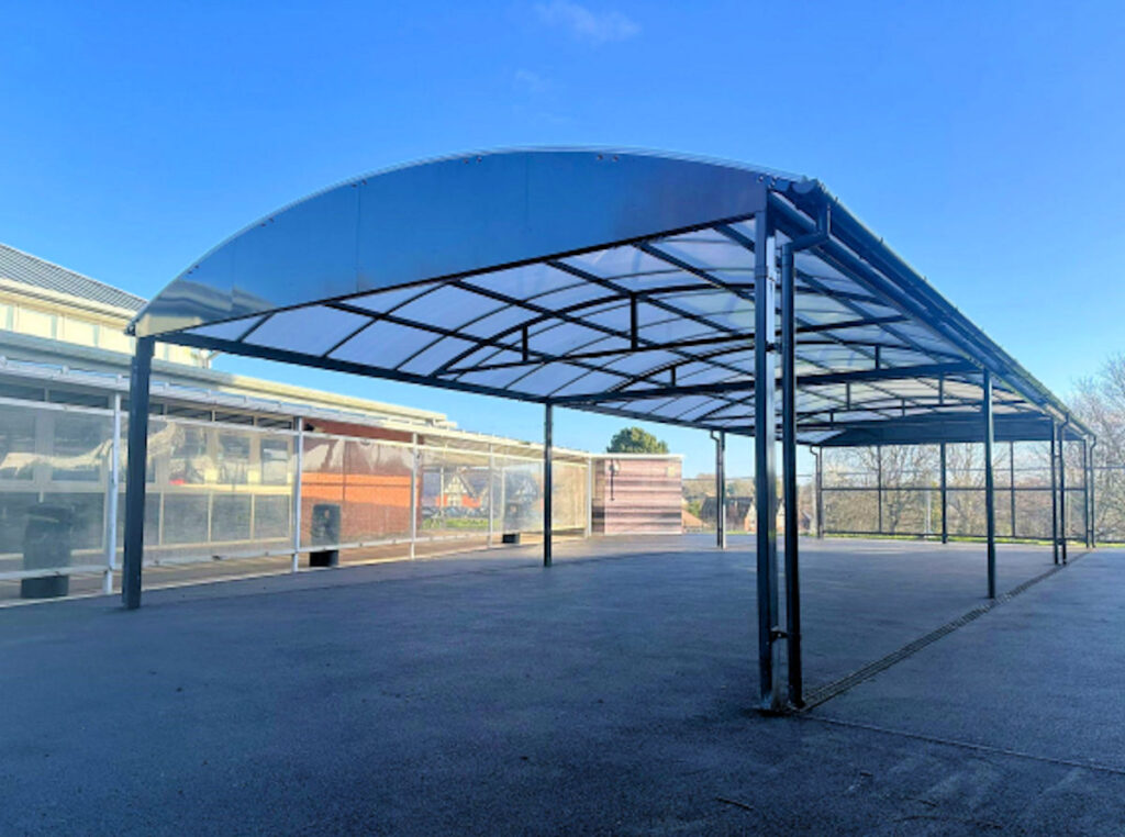 Swanwick Hall School Wall mounted canopy Derbyshire